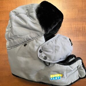 Gray adult size  Winter Hat with face mask